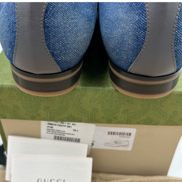 Men’s Gucci Horse Bit denim loafers . Size 10.5 - Picture 5 of 6